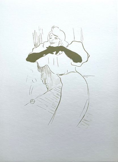 Henri De Toulouse-Lautrec, Composition, Yvette Guilbert Vue Par Toulouse-Lautrec, Lithograph
