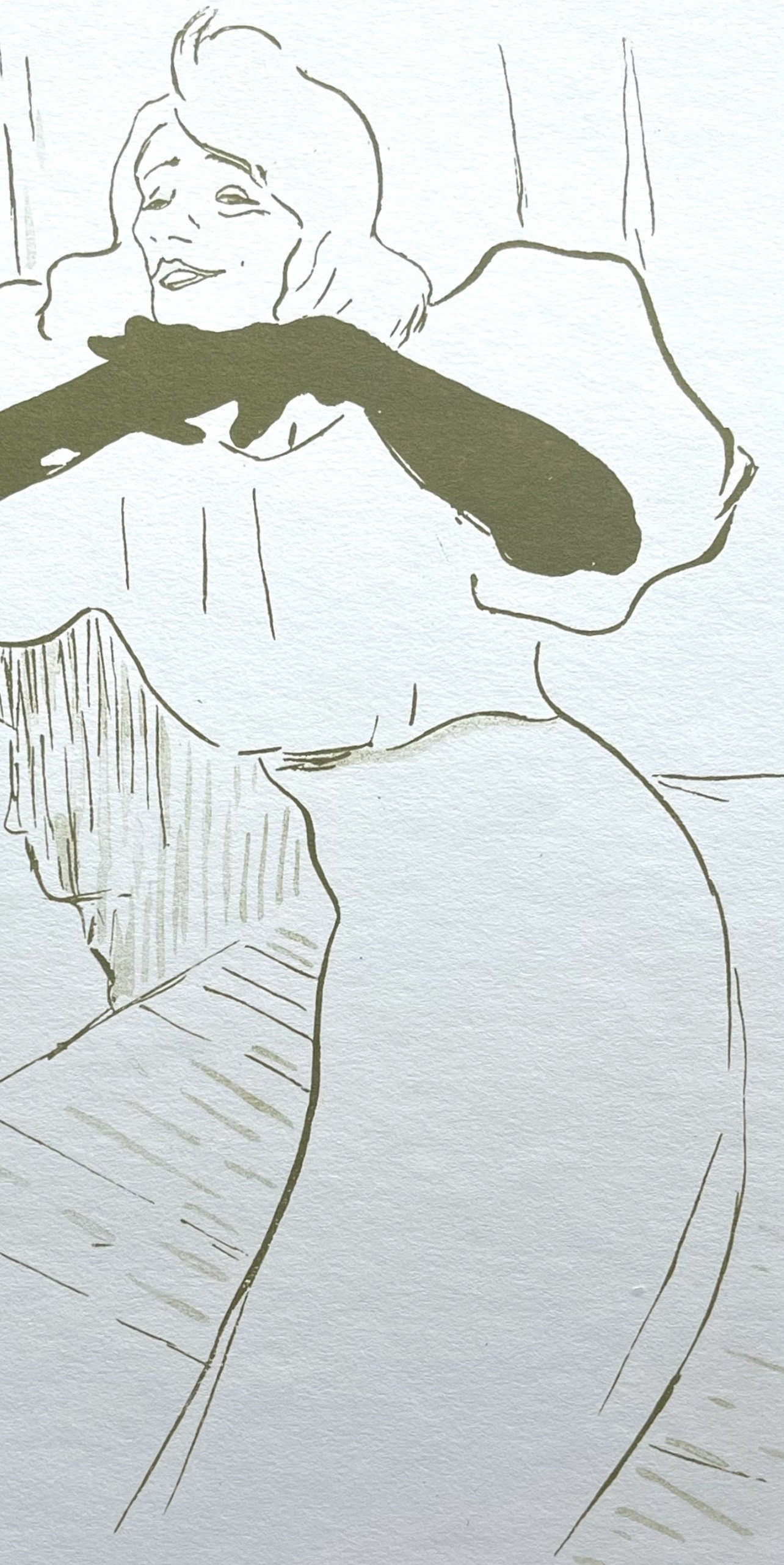 Henri De Toulouse-Lautrec, Composition, Yvette Guilbert Vue Par Toulouse-Lautrec, Lithograph