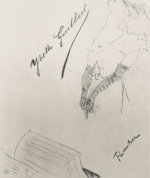 Henri De Toulouse-Lautrec, Composition, Yvette Guilbert Vue Par Toulouse-Lautrec, Lithograph