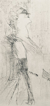 Henri De Toulouse-Lautrec, Composition, Yvette Guilbert Vue Par Toulouse-Lautrec, Lithograph