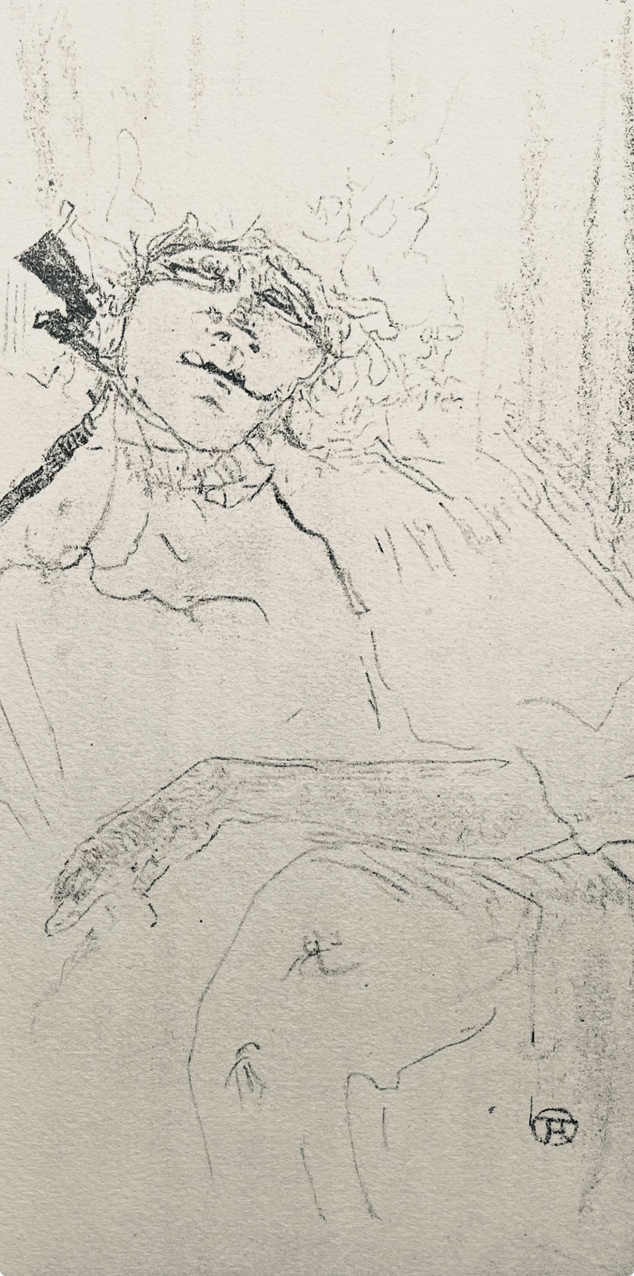 Henri De Toulouse-Lautrec, Composition, Yvette Guilbert Vue Par Toulouse-Lautrec, Lithograph