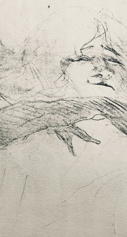 Henri De Toulouse-Lautrec, Composition, Yvette Guilbert Vue Par Toulouse-Lautrec, Lithograph