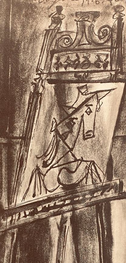 Pablo Picasso, Composition, Carnet De Dessins De Picasso, Cahiers Dart, Lithograph