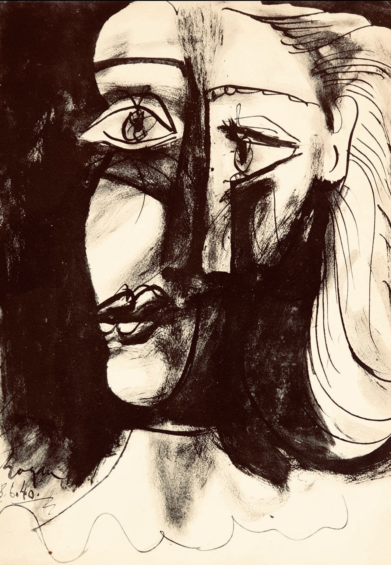 Pablo Picasso, Composition, Carnet De Dessins De Picasso, Cahiers Dart, Lithograph