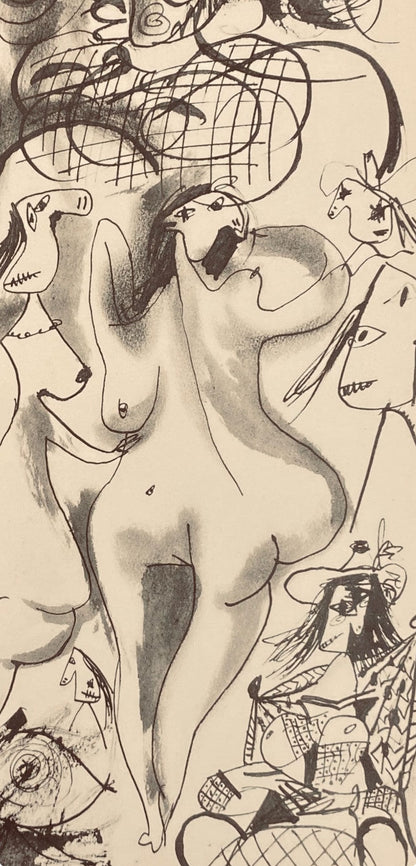 Pablo Picasso, Composition, Carnet De Dessins De Picasso, Cahiers Dart, Lithograph
