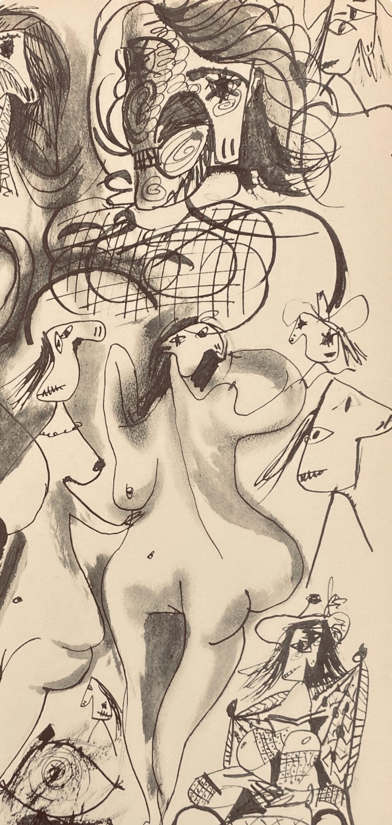 Pablo Picasso, Composition, Carnet De Dessins De Picasso, Cahiers Dart, Lithograph
