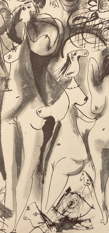 Pablo Picasso, Composition, Carnet De Dessins De Picasso, Cahiers Dart, Lithograph