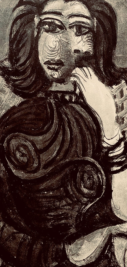 Pablo Picasso, Composition, Carnet De Dessins De Picasso, Cahiers Dart, Lithograph