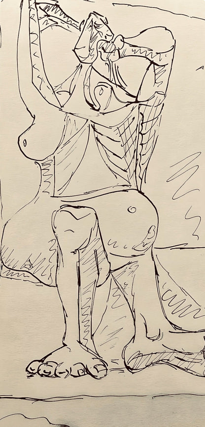 Pablo Picasso, Composition, Carnet De Dessins De Picasso, Cahiers Dart, Lithograph