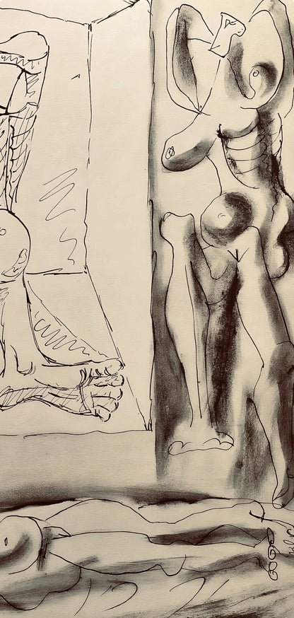 Pablo Picasso, Composition, Carnet De Dessins De Picasso, Cahiers Dart, Lithograph