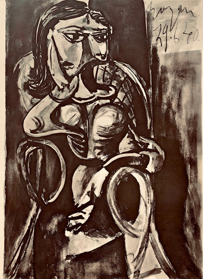 Pablo Picasso, Composition, Carnet De Dessins De Picasso, Cahiers Dart, Lithograph