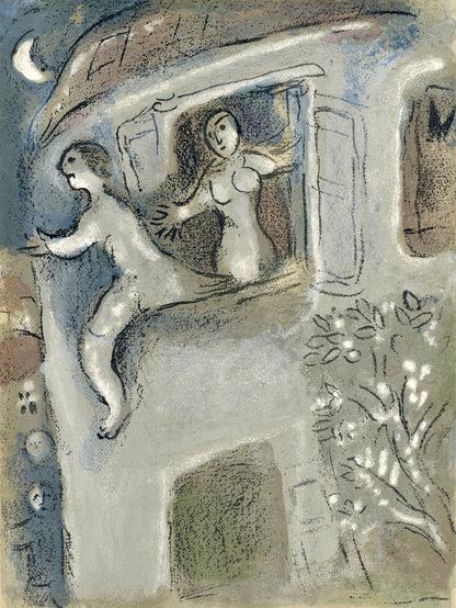 Marc Chagall, David (Mourlot 117-46; Cramer 25), Drawings From The Bible By Marc Chagall, Verve: