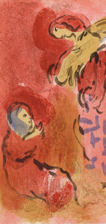 Marc Chagall, Ruth Gleaning (Mourlot 117-46; Cramer 25), Drawings From The Bible By Marc Chagall,