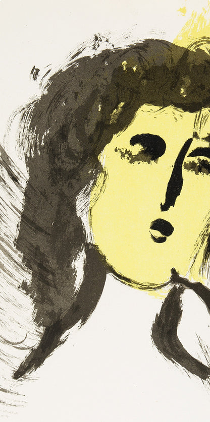 Marc Chagall, Angel (Mourlot 117-46; Cramer 25), Drawings From The Bible By Marc Chagall, Verve: