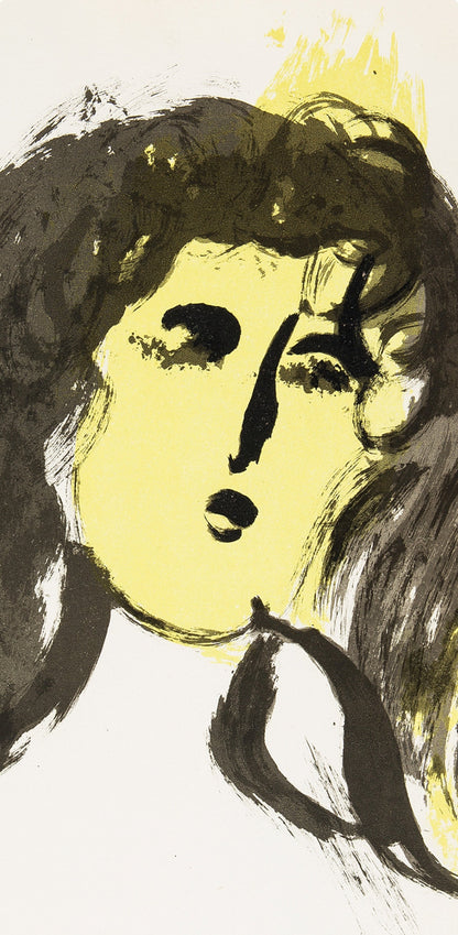 Marc Chagall, Angel (Mourlot 117-46; Cramer 25), Drawings From The Bible By Marc Chagall, Verve: