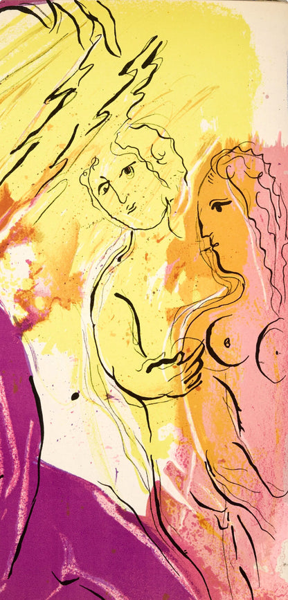 Marc Chagall, Angel Of Paradise (Mourlot 117-46; Cramer 25), Drawings From The Bible By Marc