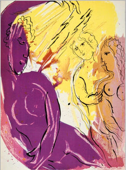 Marc Chagall, Angel Of Paradise (Mourlot 117-46; Cramer 25), Drawings From The Bible By Marc