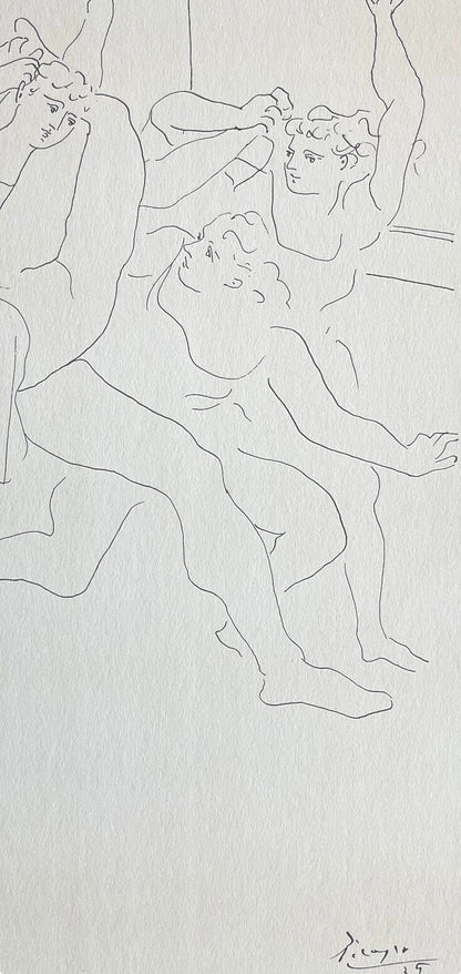 Pablo Picasso, Four Ballet Dancers (Orozco 95), Picasso: Fifteen Drawings, Lithograph