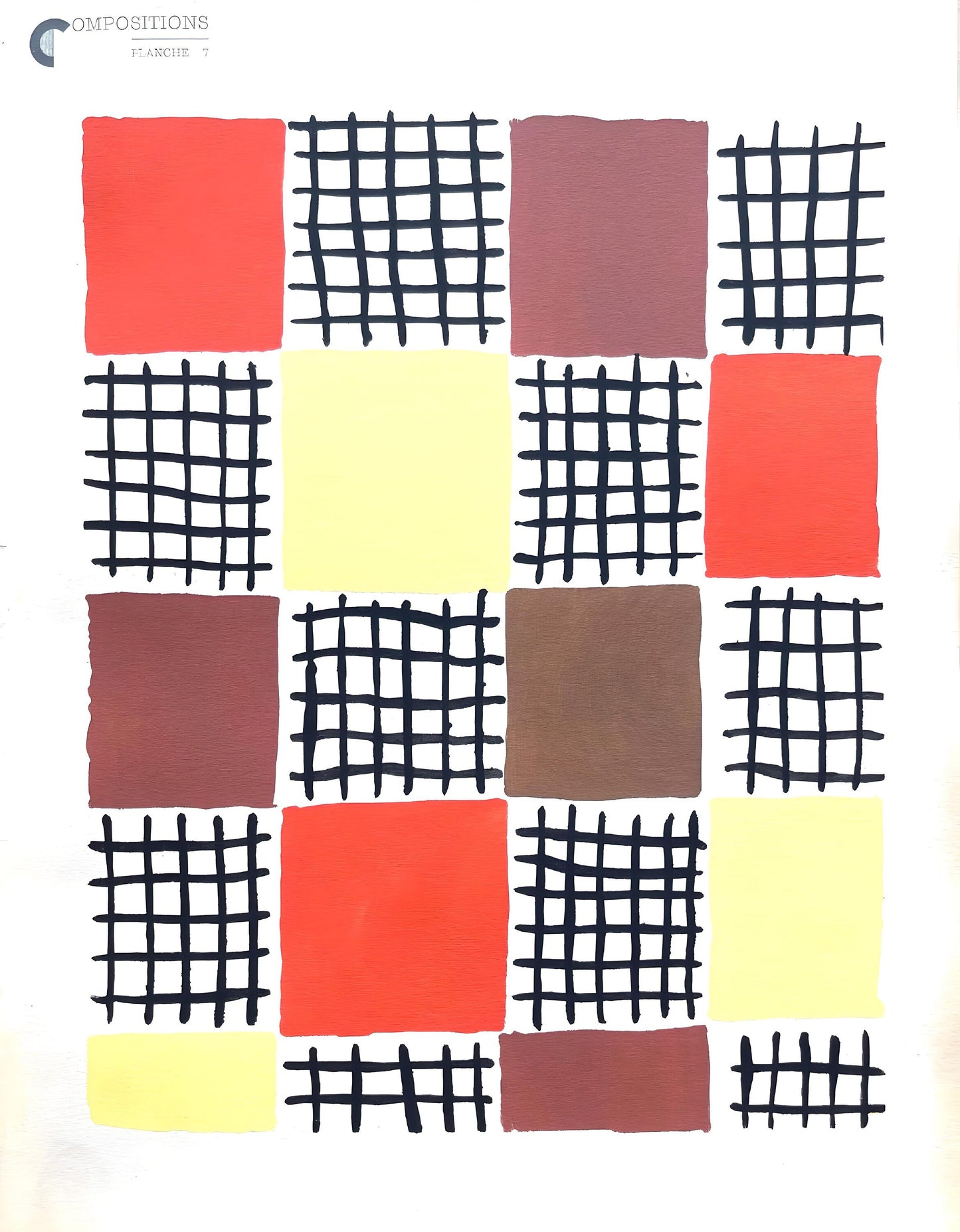 Sonia Delaunay, Planche No. 7, Compositions, Couleurs, Ides: Sonia Delaunay, Lithograph