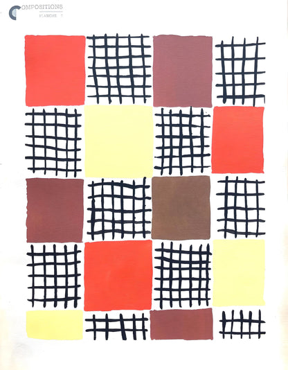 Sonia Delaunay, Planche No. 7, Compositions, Couleurs, Ides: Sonia Delaunay, Lithograph