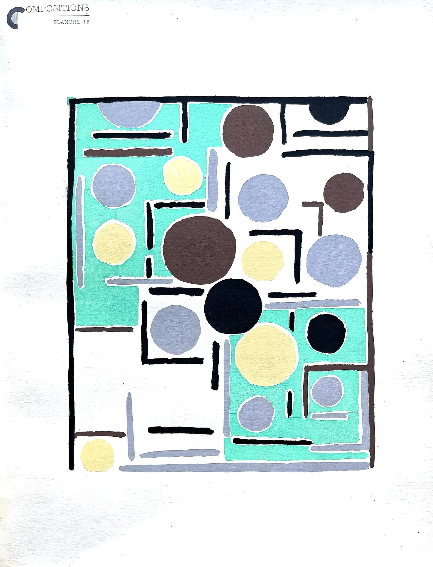 Sonia Delaunay, Planche No. 15, Compositions, Couleurs, Ides: Sonia Delaunay, Lithograph