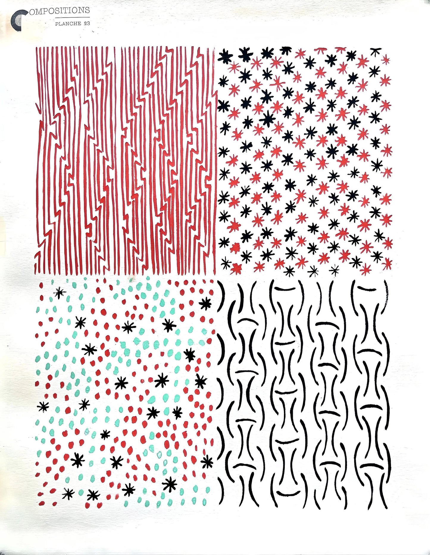 Sonia Delaunay, Planche No. 23, Compositions, Couleurs, Ides: Sonia Delaunay, Lithograph