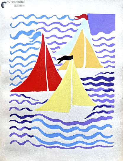 Sonia Delaunay, Planche No. 25, Compositions, Couleurs, Ides: Sonia Delaunay, Lithograph