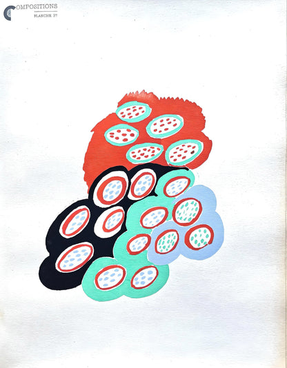 Sonia Delaunay, Planche No. 37, Compositions, Couleurs, Ides: Sonia Delaunay, Lithograph