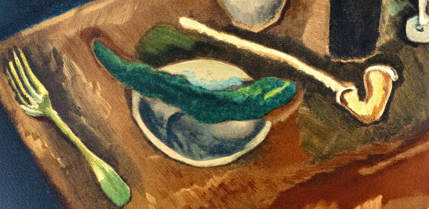 Cham Soutine, Nature Morte La Pipe, Soutine, Collection Pierre Lvy, Lithograph