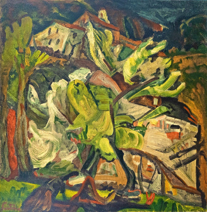 Cham Soutine, Paysage Cagnes, Soutine, Collection Pierre Lvy, Lithograph