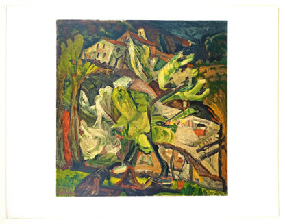 Cham Soutine, Paysage Cagnes, Soutine, Collection Pierre Lvy, Lithograph