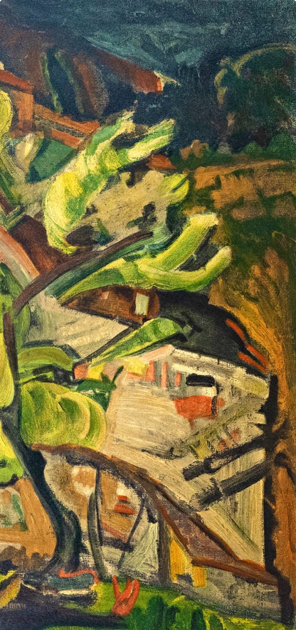 Cham Soutine, Paysage Cagnes, Soutine, Collection Pierre Lvy, Lithograph