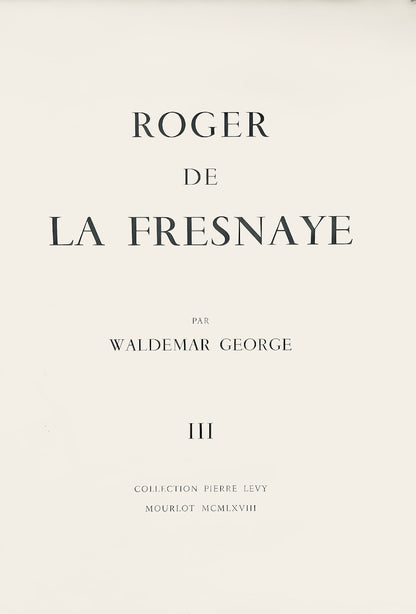 Roger De La Fresnaye, La Roumaine, Roger De La Fresnaye, Collection Pierre Lvy, Lithograph