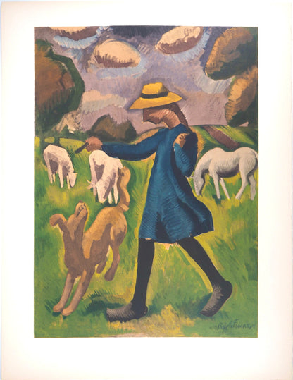 Roger De La Fresnaye, Gardeuse De Moutons, Roger De La Fresnaye, Collection Pierre Lvy, Lithograph
