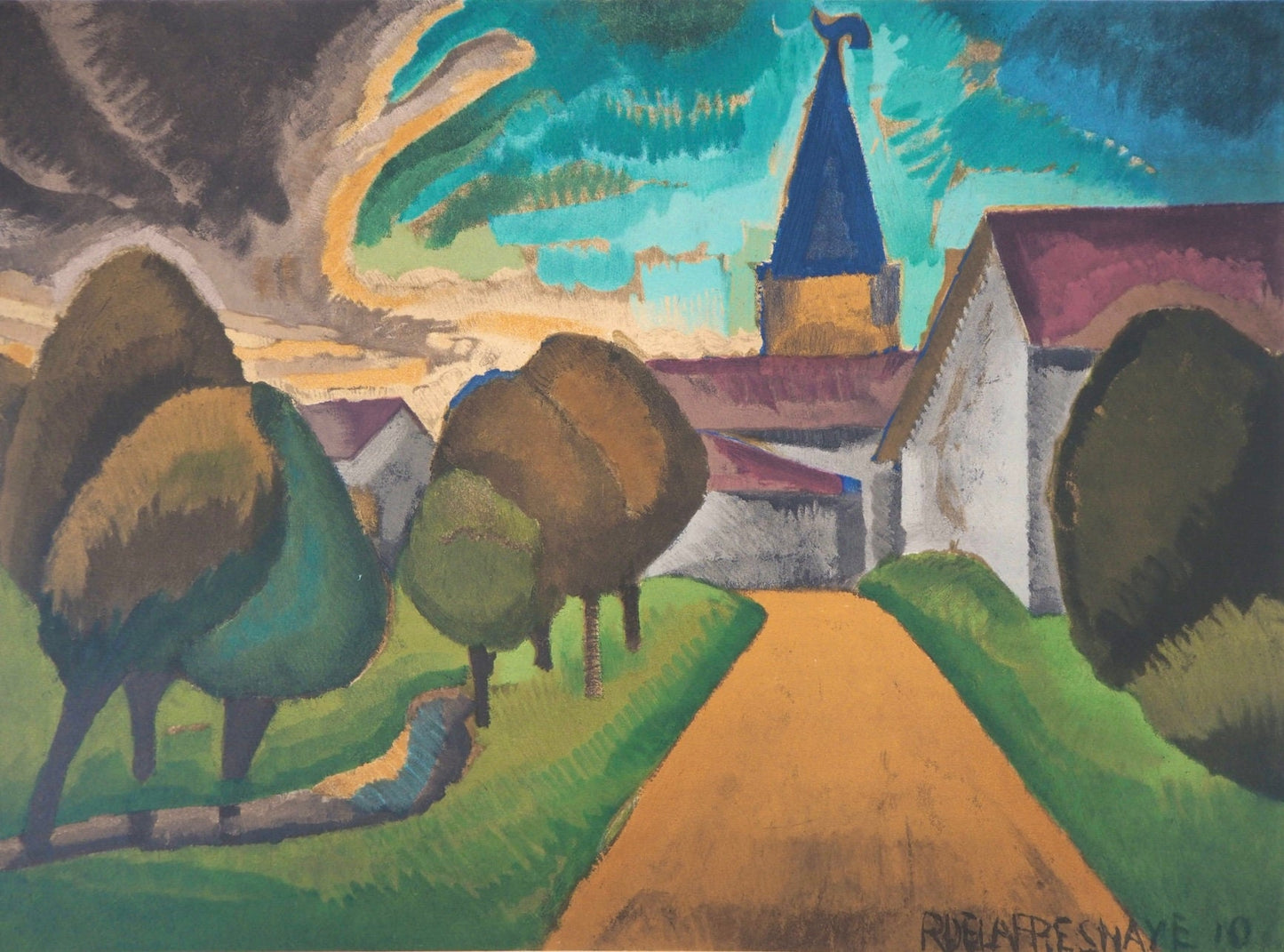 Roger De La Fresnaye, L'Entre Du Village, Roger De La Fresnaye, Collection Pierre Lvy, Lithograph