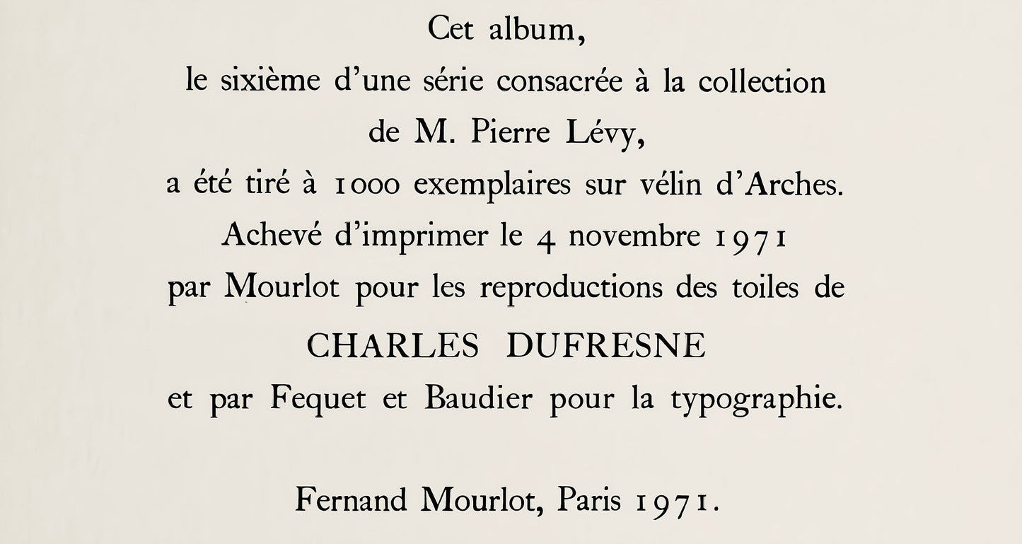 Charles Dufresne, Nature Morte Au Pot De Fleurs, Collection Pierre Lvy, Lithograph