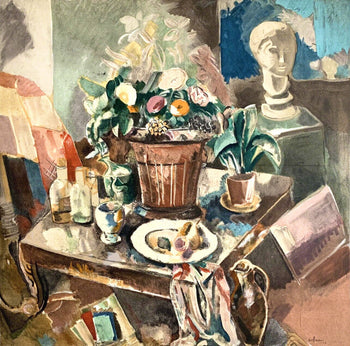 Charles Dufresne, Nature Morte Au Pot De Fleurs, Collection Pierre Lvy, Lithograph