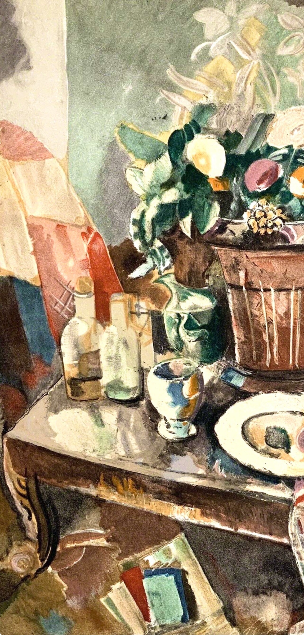 Charles Dufresne, Nature Morte Au Pot De Fleurs, Collection Pierre Lvy, Lithograph