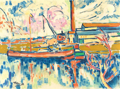 Maurice De Vlaminck, Paysage Chatou, Fauves, Collection Pierre Lvy, Lithograph
