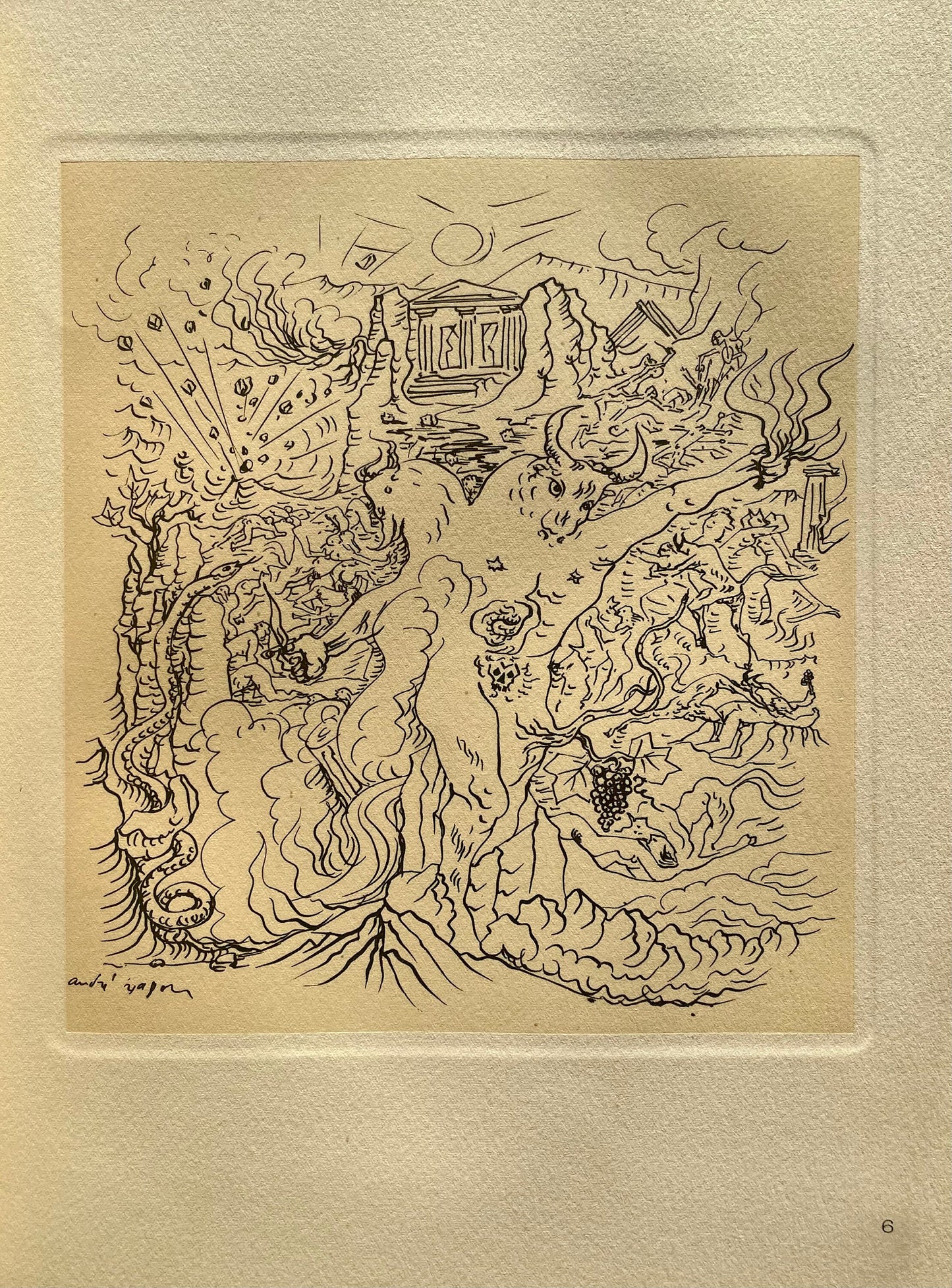 Andr Masson, La Grce Tragique, Masson Dessins, Lithograph