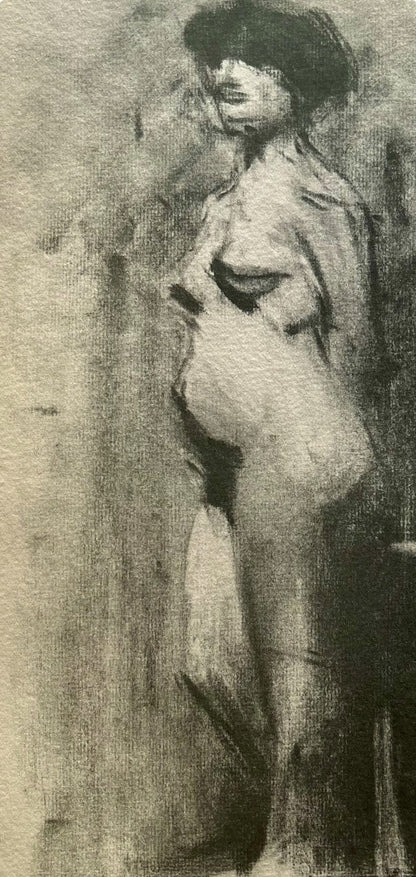 Albert Marquet, Nu. Fusain, Marquet, Lithograph