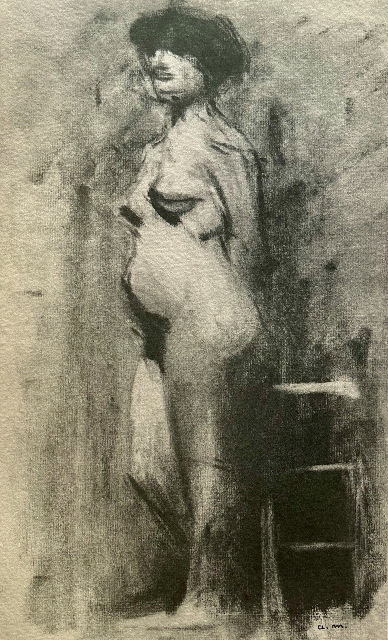 Albert Marquet, Nu. Fusain, Marquet, Lithograph