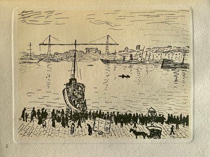 Albert Marquet, Marseille: Le Vieux Port, Marquet, Lithograph