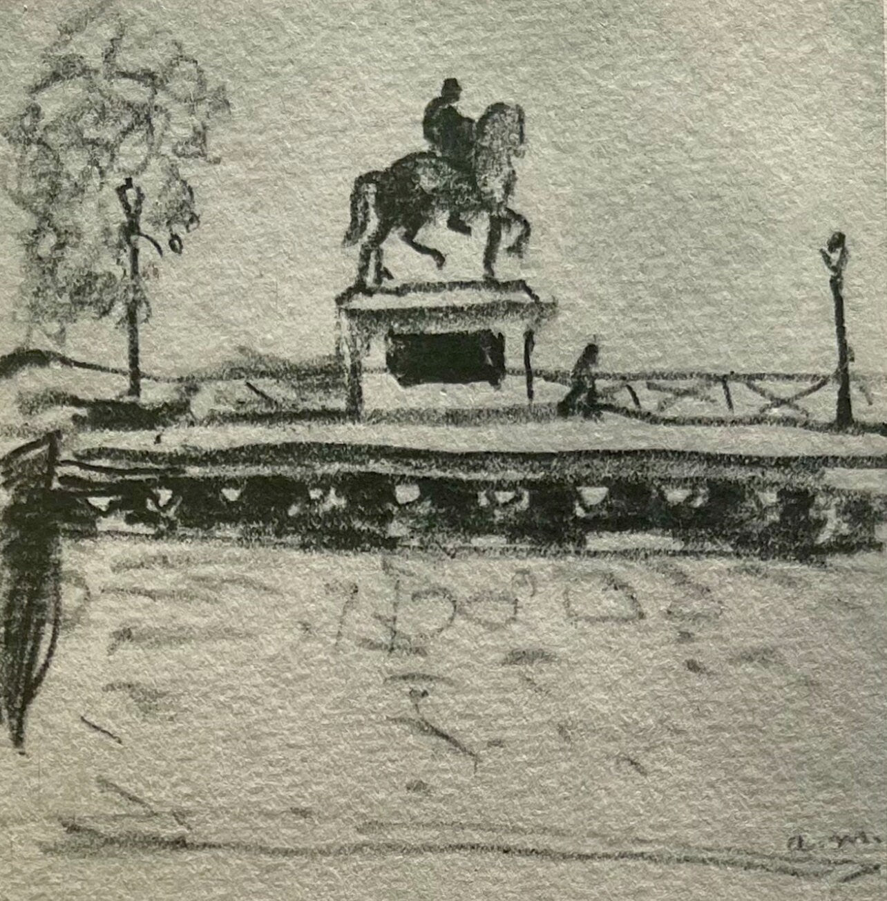 Albert Marquet, Pont-Neuf Statue De Henri Iv. Pont Des Arts, Marquet, Lithograph
