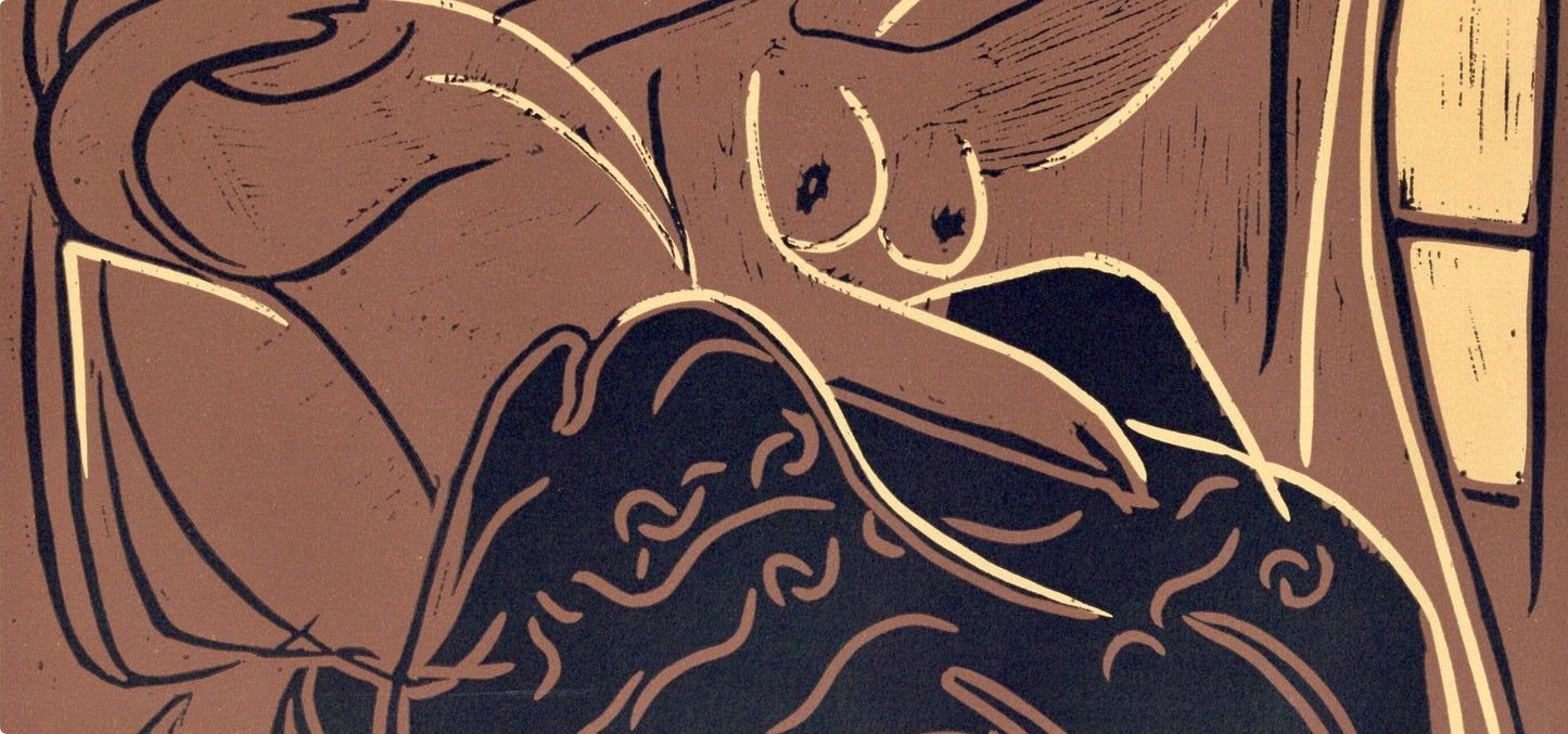 Pablo Picasso, Two Waking Women (Orozco 214), Grabados Al Linleo, Linocut