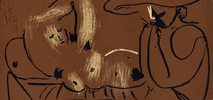 Pablo Picasso, The Aubade With Harmonica Player (Orozco 214), Grabados Al Linleo, Linocut