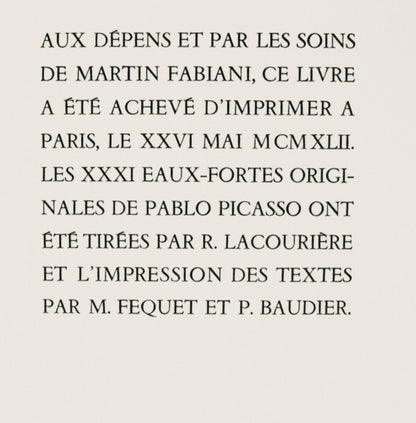 Pablo Picasso, Le Papillon, Histoire Naturelle, Lithograph