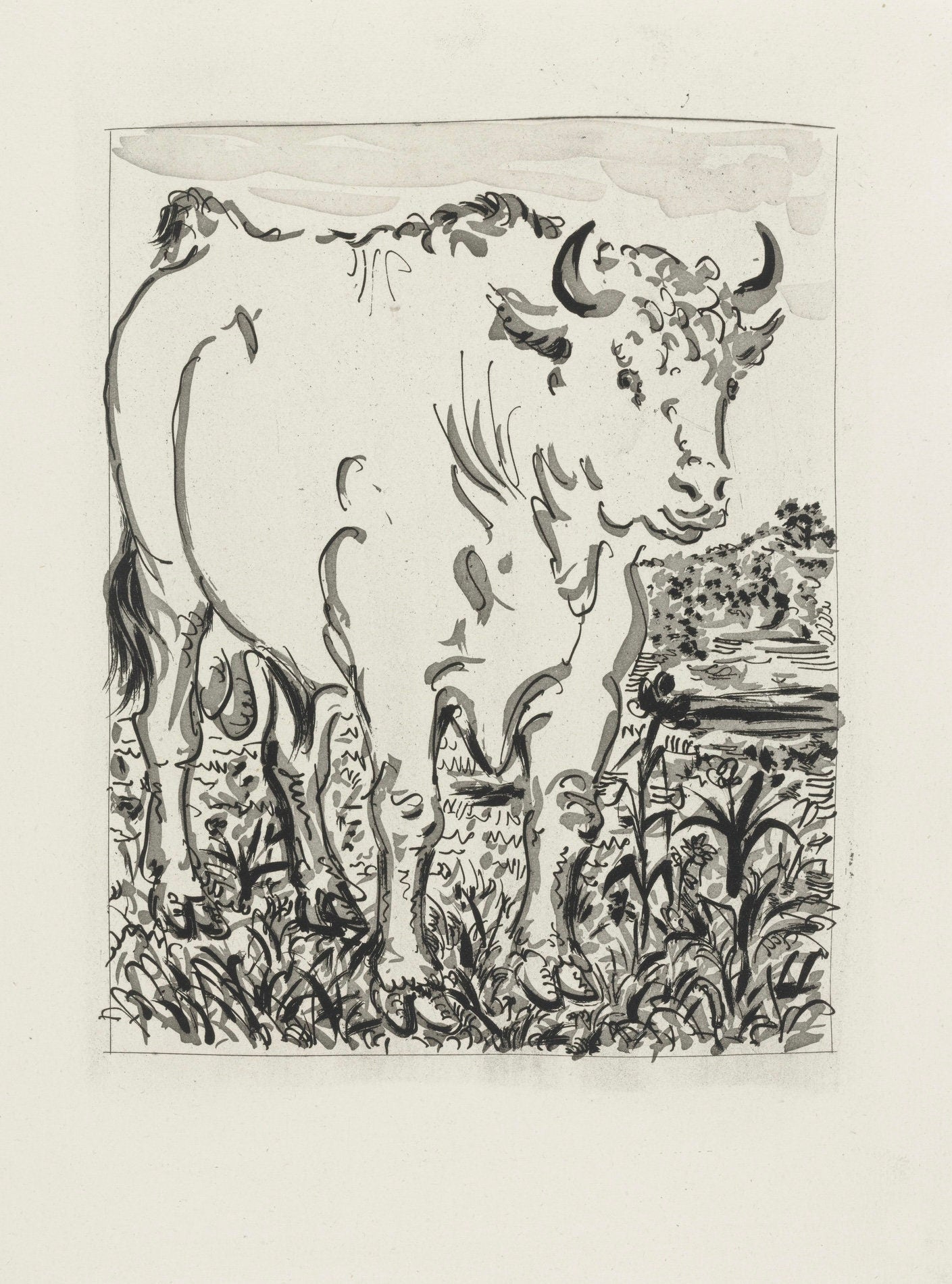 Pablo Picasso, Le Buf, Histoire Naturelle, Lithograph