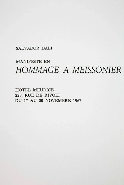 Salvador Dali, Composition (M/Lpsinger 1175; Field 67-2), Hommage A Meissonier, Lithograph