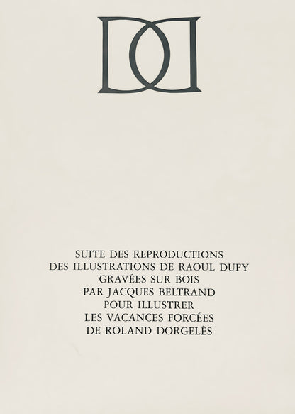 Raoul Dufy, Le Menu De La Libration, Vacances Forces